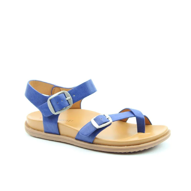 Heavenly Feet Palma Ladies Blue Vegan Buckle Sandals