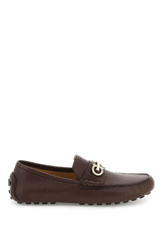 Ferragamo Gancini Hook Leather Loafers for Men