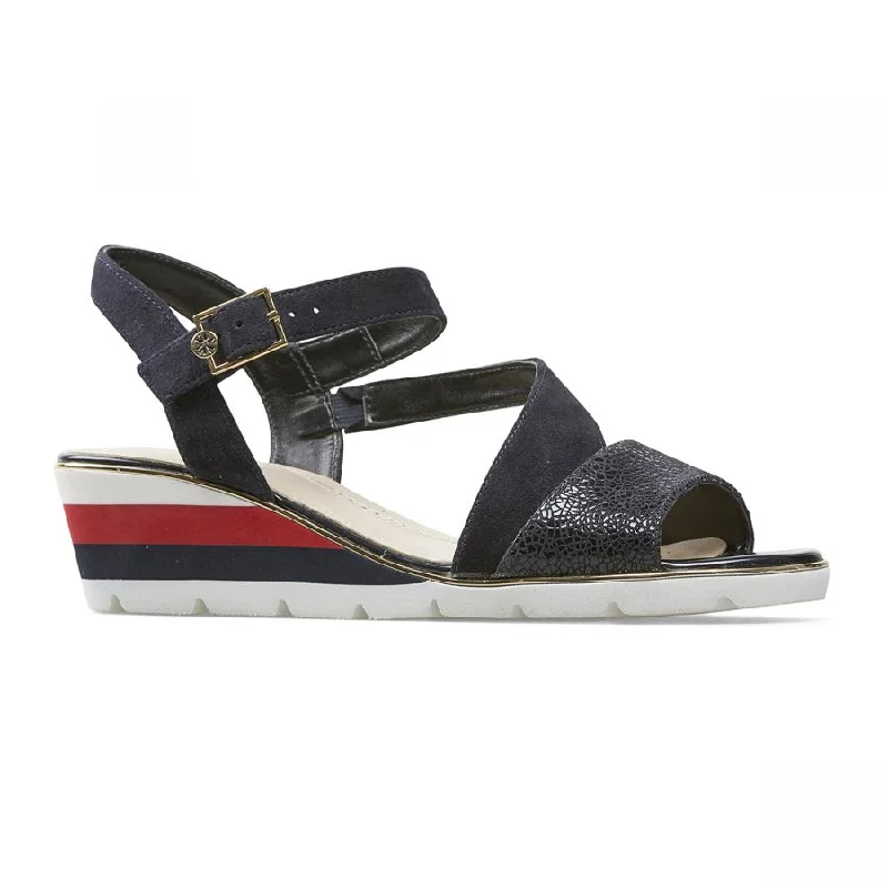 Van Dal Chennai  X Ladies Midnight Leather Buckle Fastening Sandals