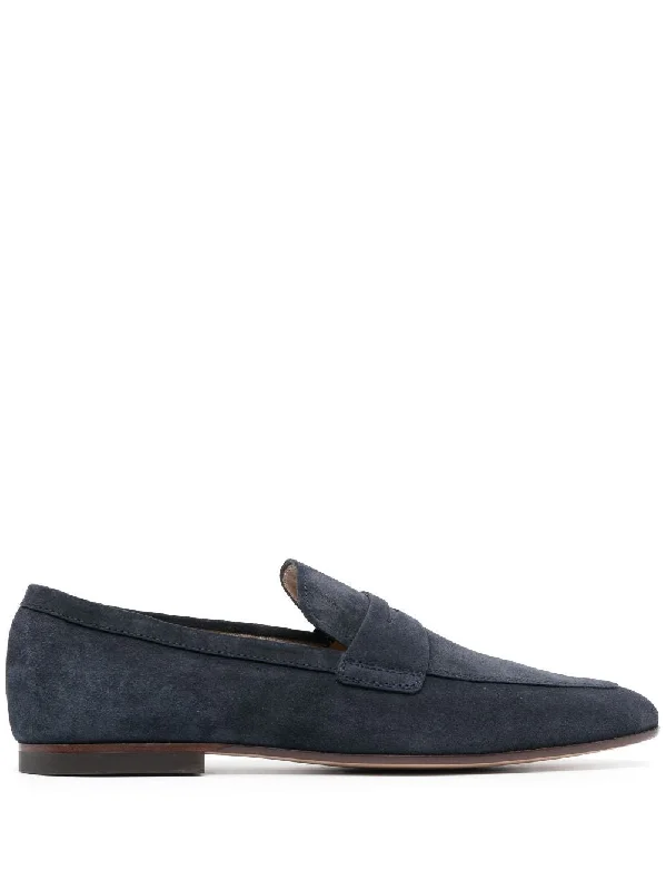 TODS Classic Suede Loafers for Men with Elongated Toe