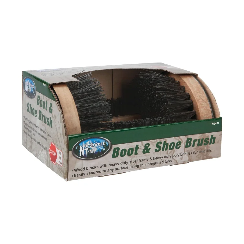 Performance Tool Boot Brush Cleaner Floor Mount With Hardware - Black