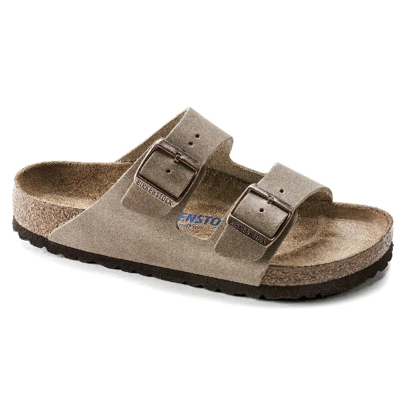 Birkenstock Arizona Oiled Ladies Narrow Tobacco Brown Leather Arch Support Buckle Sandals