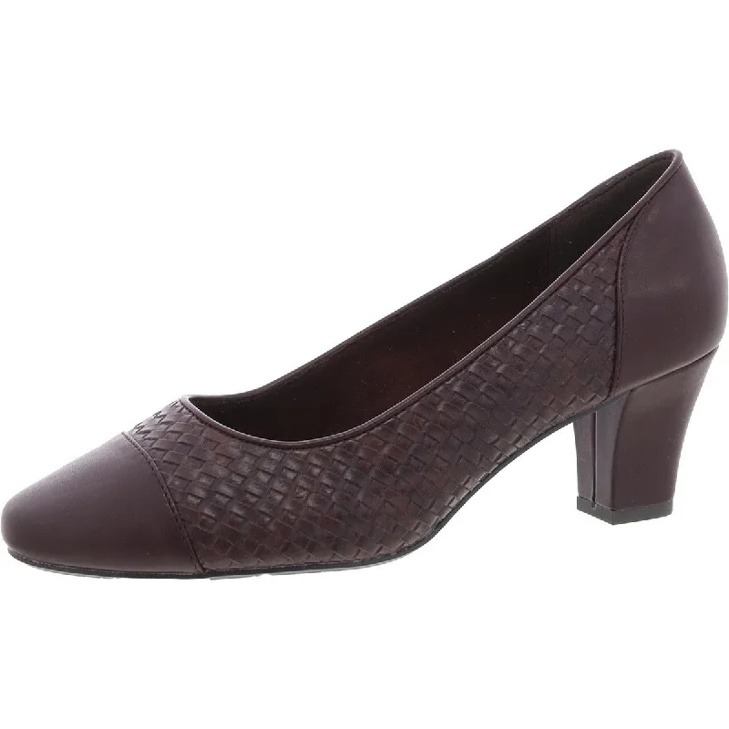 Wes Womens Faux Leather Cushiond Pumps