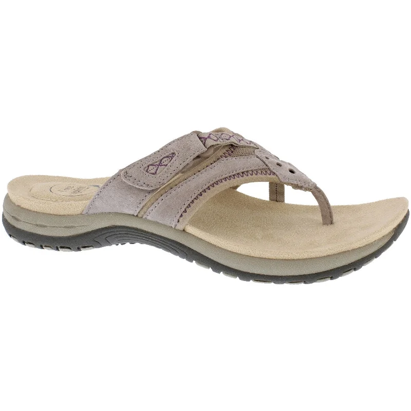 Free Spirit Juliet Ladies New Khaki Suede & Textile Slip On Sandals