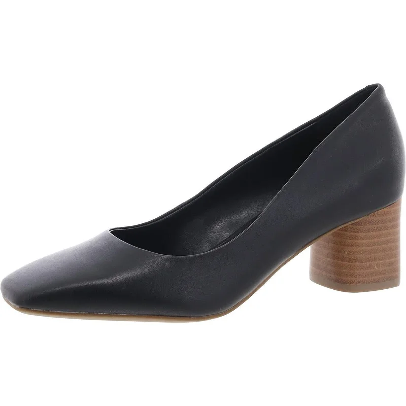 Alanta 4 Womens Leather Block Heel Pumps