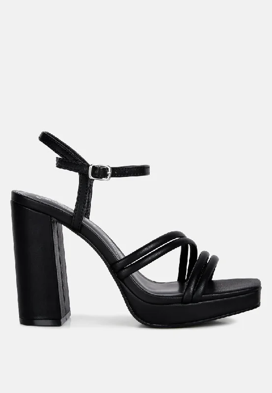 whiskers high heel platform strappy sandals