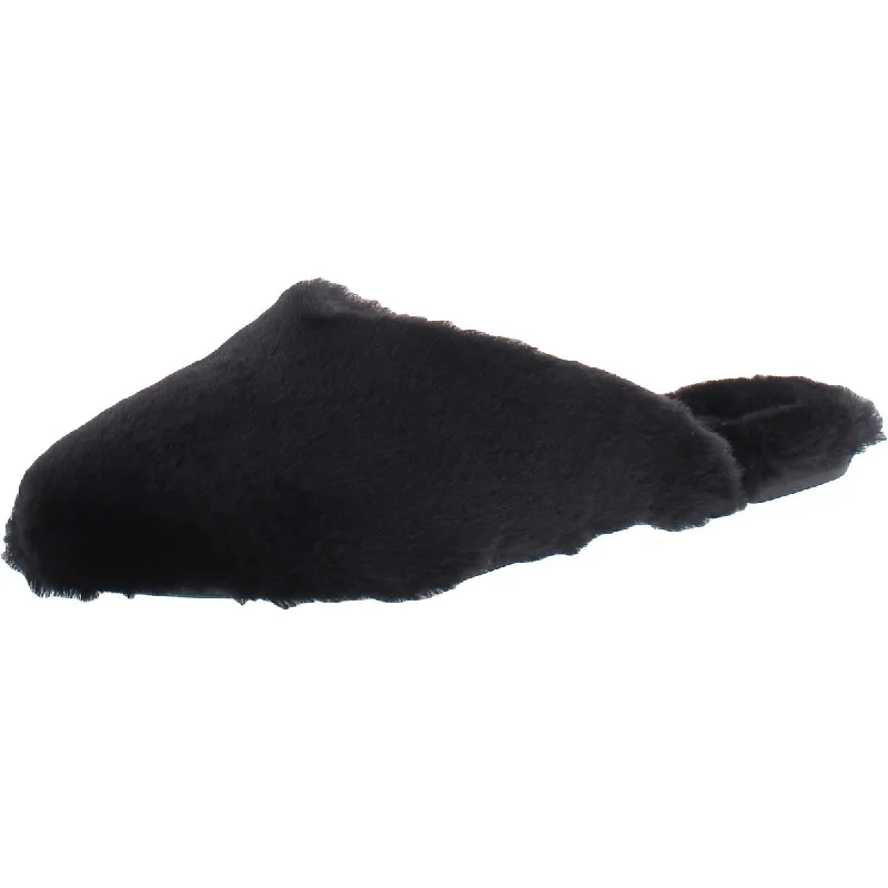 Journee Collection Womens Faux Fur Cozy Slide Slippers