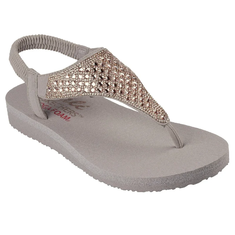 Skechers 119770 Meditation - Rockstar Ladies Taupe Vegan Sandals