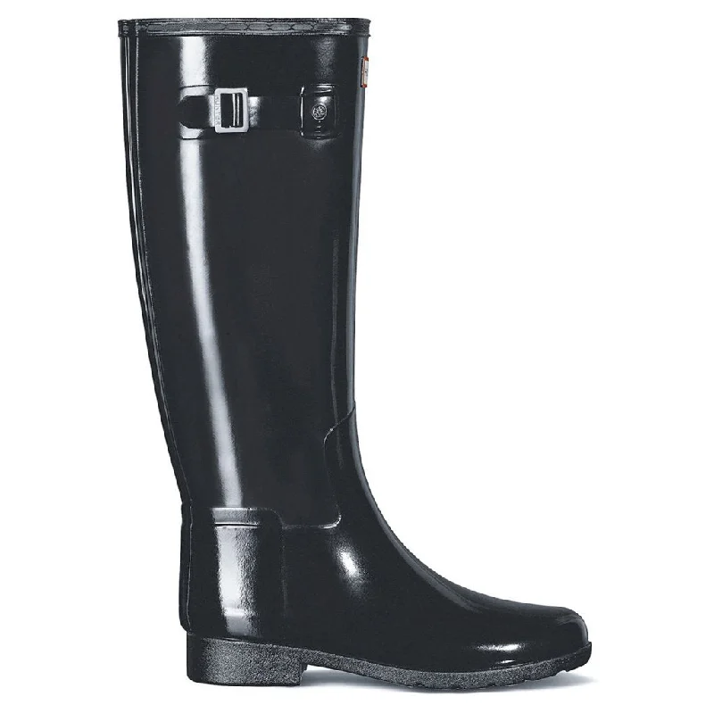 Refined Slim Fit Gloss Rubber Women's Short Wellington Boots