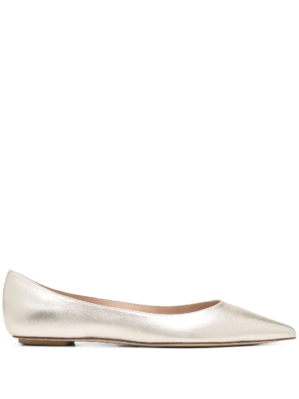 STUART WEITZMAN Elegant Metallic Ballerina Flats