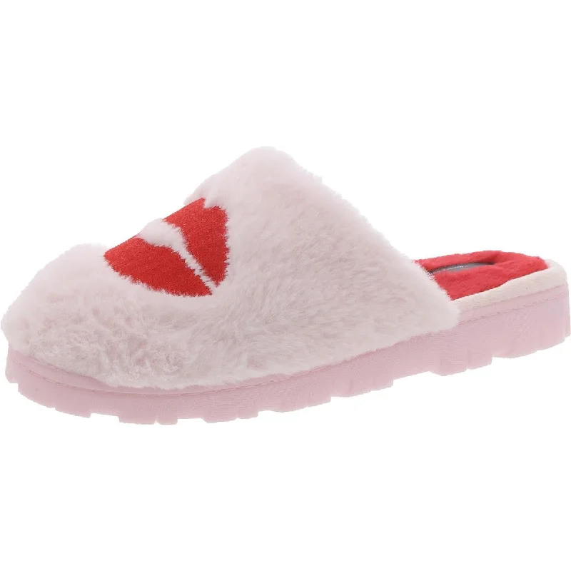 Marilyn Monroe Womens Round toe Faux Fur Slide Slippers