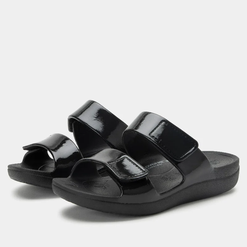 Orbyt Black Gloss Sandal