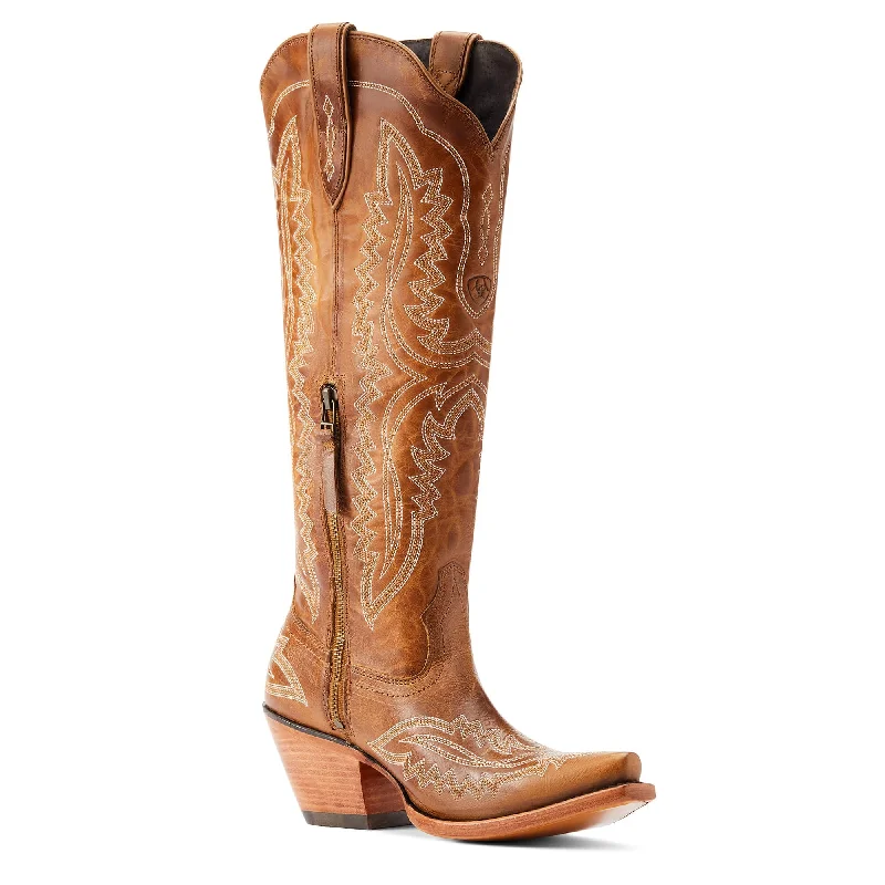 ARIAT WOMEN'S CASANOVA SHADES OF GRAIN SNIP TOE TALL COWBOY BOOTS 10044481