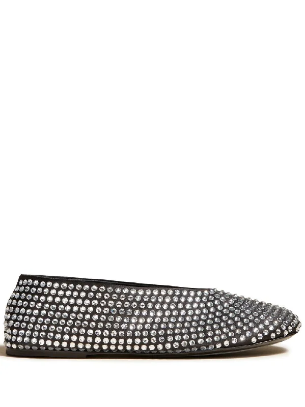 KHAITE Crystal Embellished Ballerina Flats