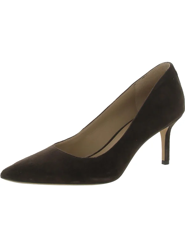 Womens Suede Pointed Toe Pumps