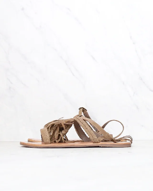 Coolway - Mistic Boho Chic Fringe Suede Sandals