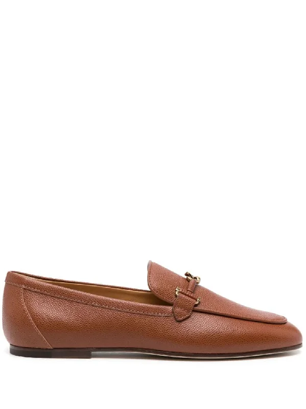 TOD'S Knot Plaque Leather Loafers for Women - SS24