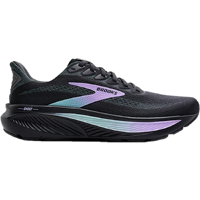 Women's Brooks Ghost 17 Grey/Clear Water/Purple Mesh