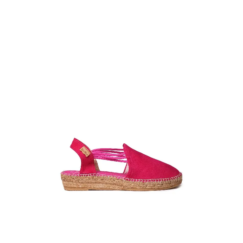 Toni Pons Nuria Ladies Spanish Fuchsia Suede Pull On Sandals