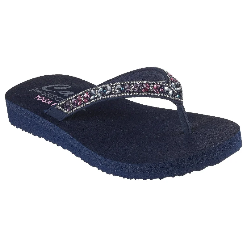 Skechers 119660 Meditation - Butterfly Garden Ladies Navy Vegan Sandals