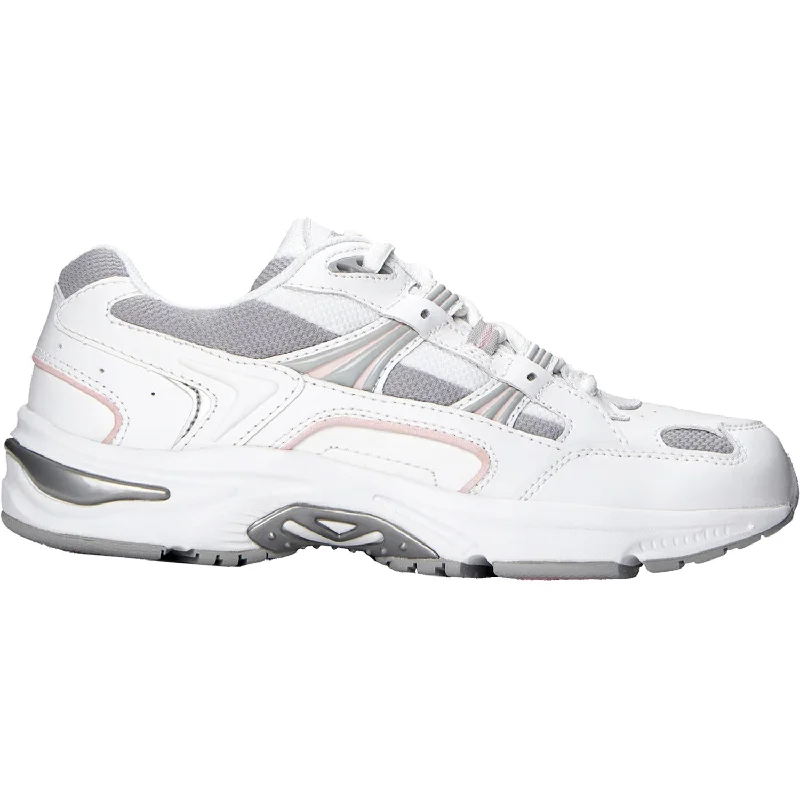 Women's Vionic Walker White/Pink Leather