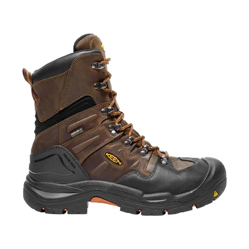 KEEN Utility Men's Coburg 8 Inch Waterproof Boot Steel Toe Work Boot - Cascade Brown/Brindle