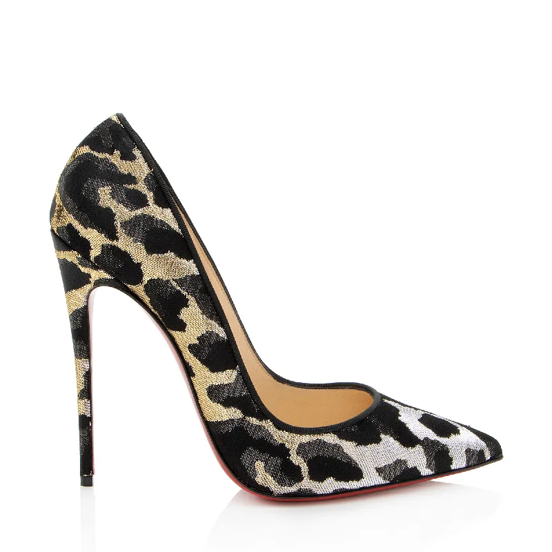 Christian Louboutin Lurex Feline So Kate Pumps