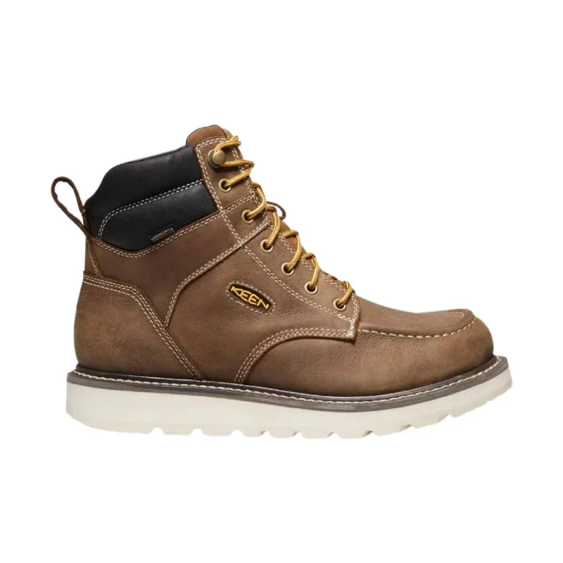 KEEN Utility Men's Cincinnati 6 Inch Waterproof Soft Toe Work Boot - Belgian/Sandshell