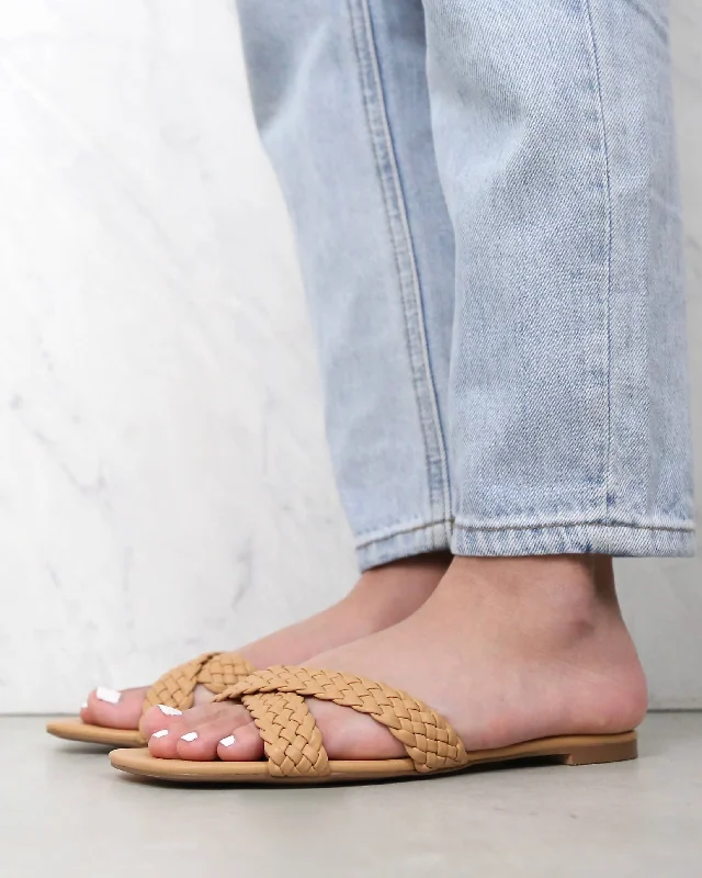 BiLLiNi - Aloha Woven Crossover Sandals in Gingerbread