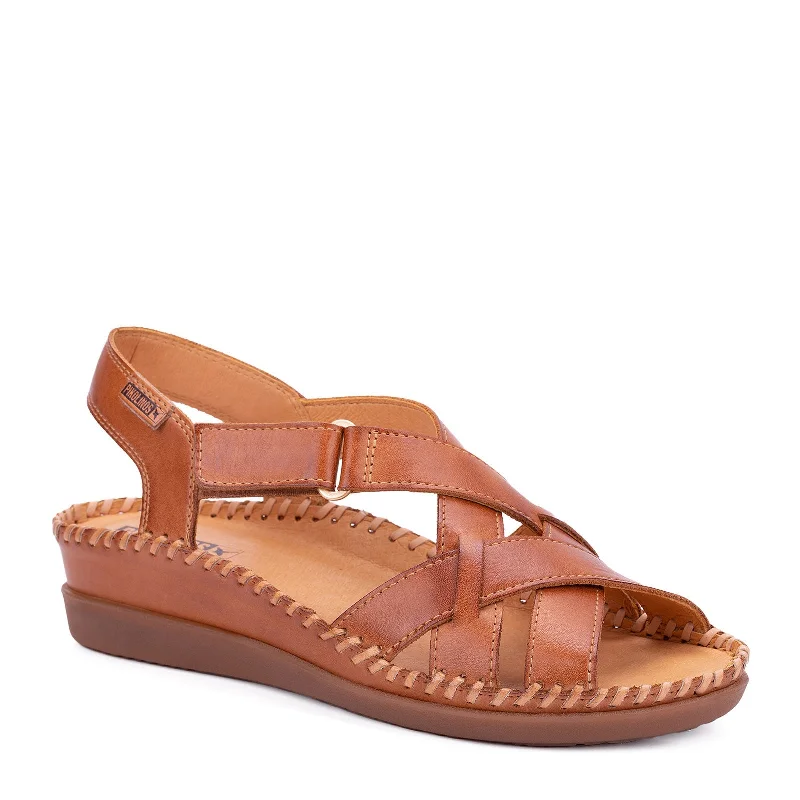 Pikolinos Cadaques W8K-0741 Ladies Brandy Leather Touch Fastening Sandals