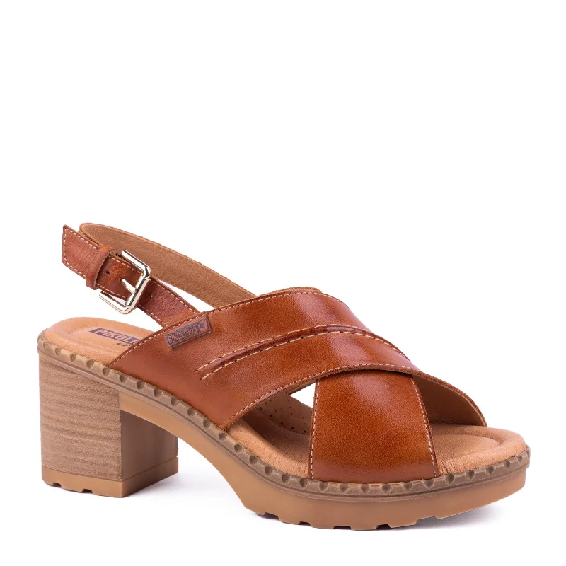 Pikolinos Canarias W8W-1870 Ladies Brandy Leather Buckle Sandals